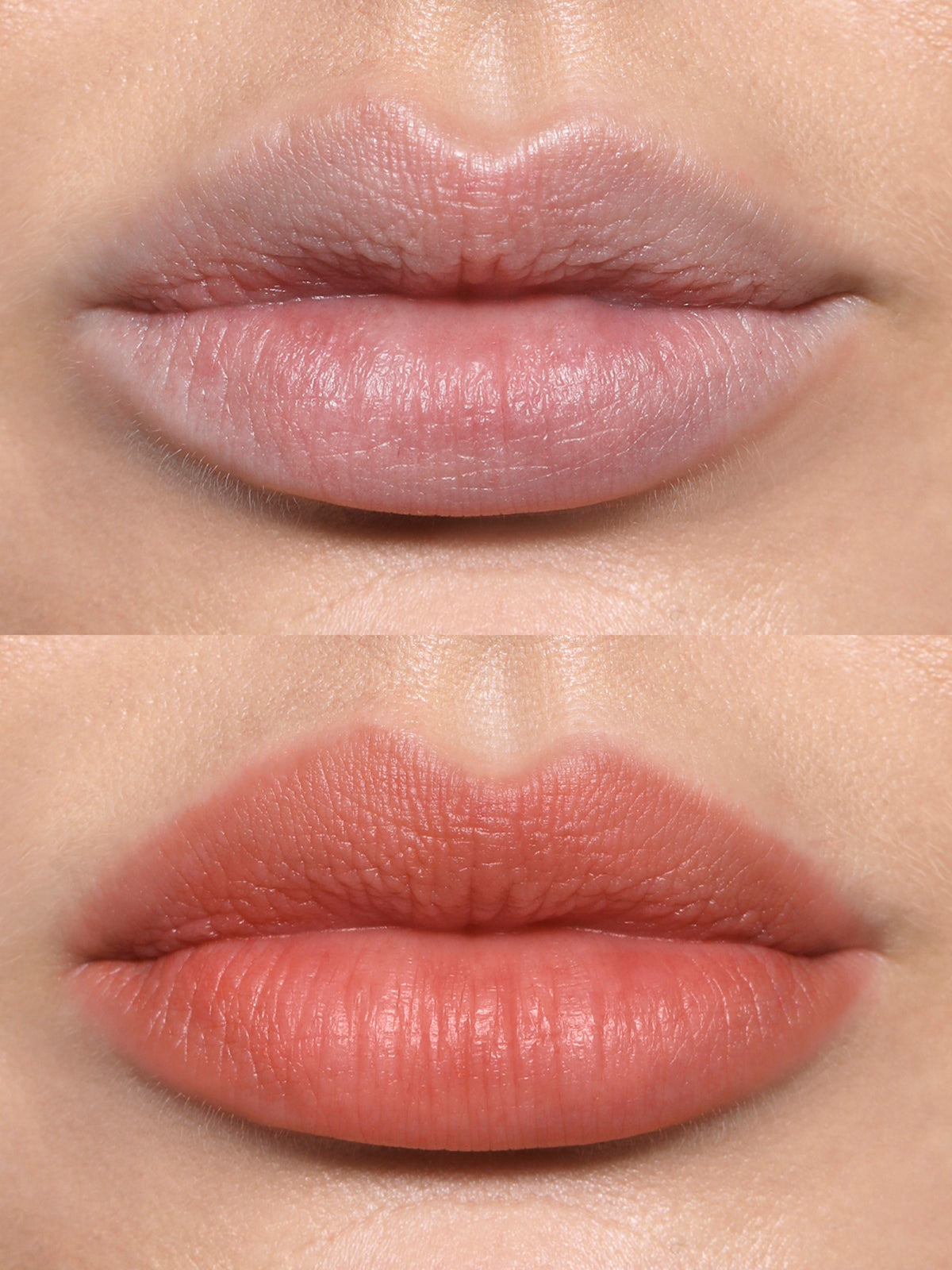 REFY LIP BLUSH IN SHADE AMBER BEFORE & AFTER