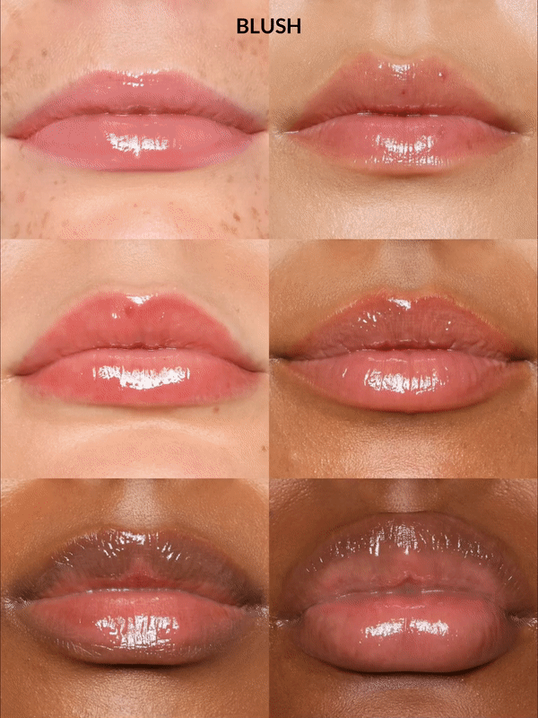 REFY TINTED LIP GLOSS ALL SHADES ON DIFFERENT SKIN TONES