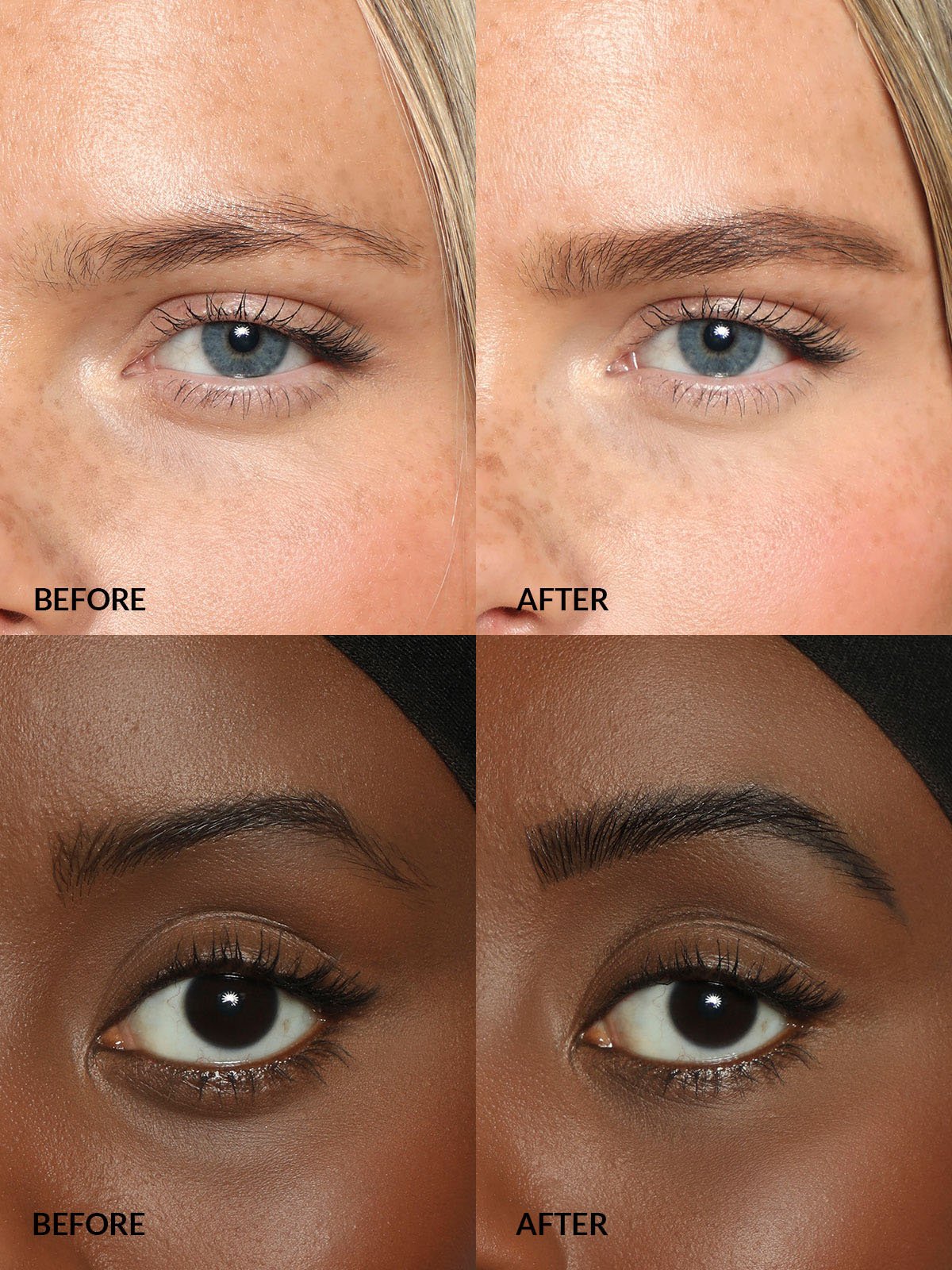 REFY Brow Tint + Brow Pencil Before + After on Models