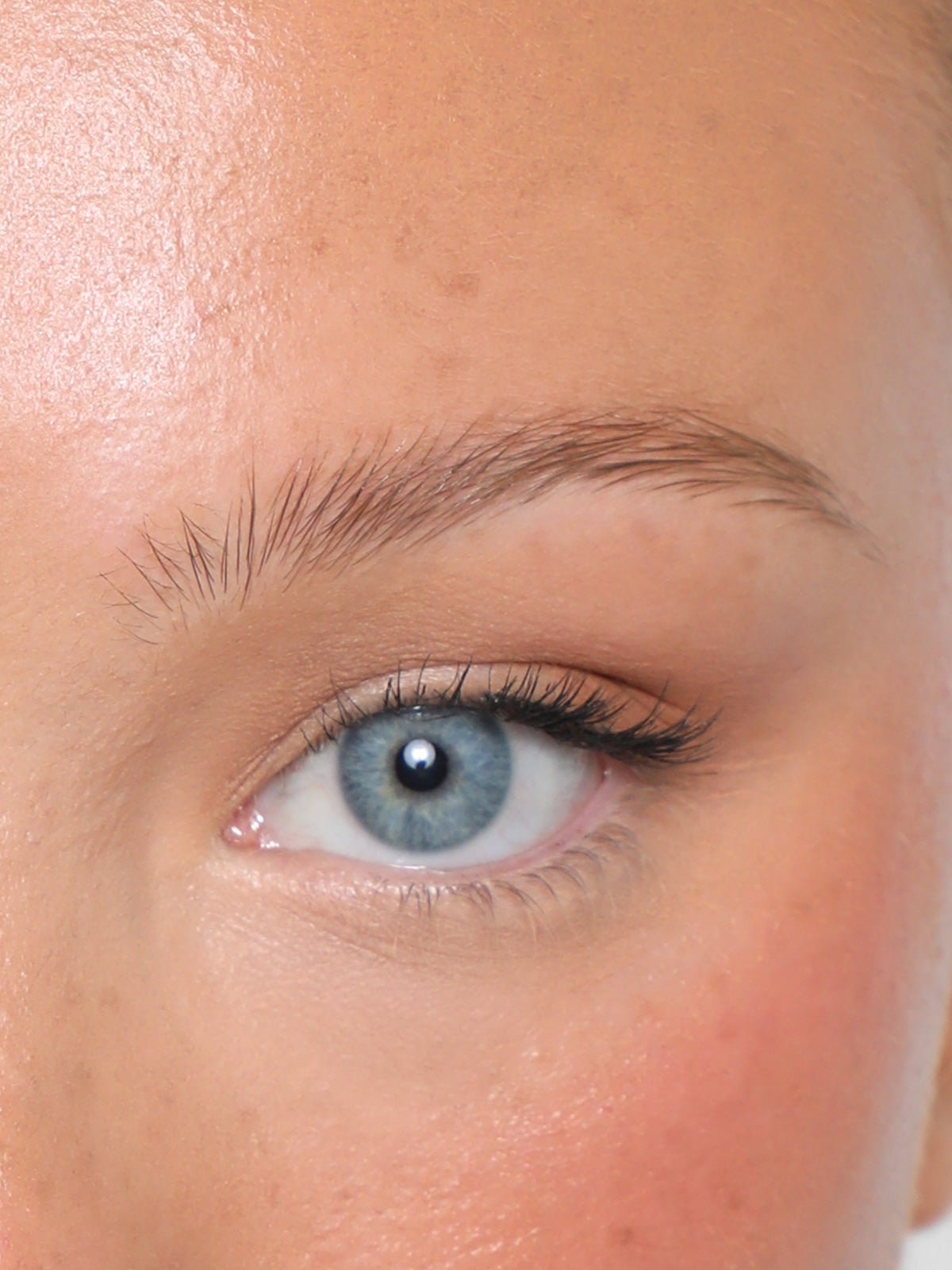 REFY Brow Tint in Soft Brown on Model Close Up