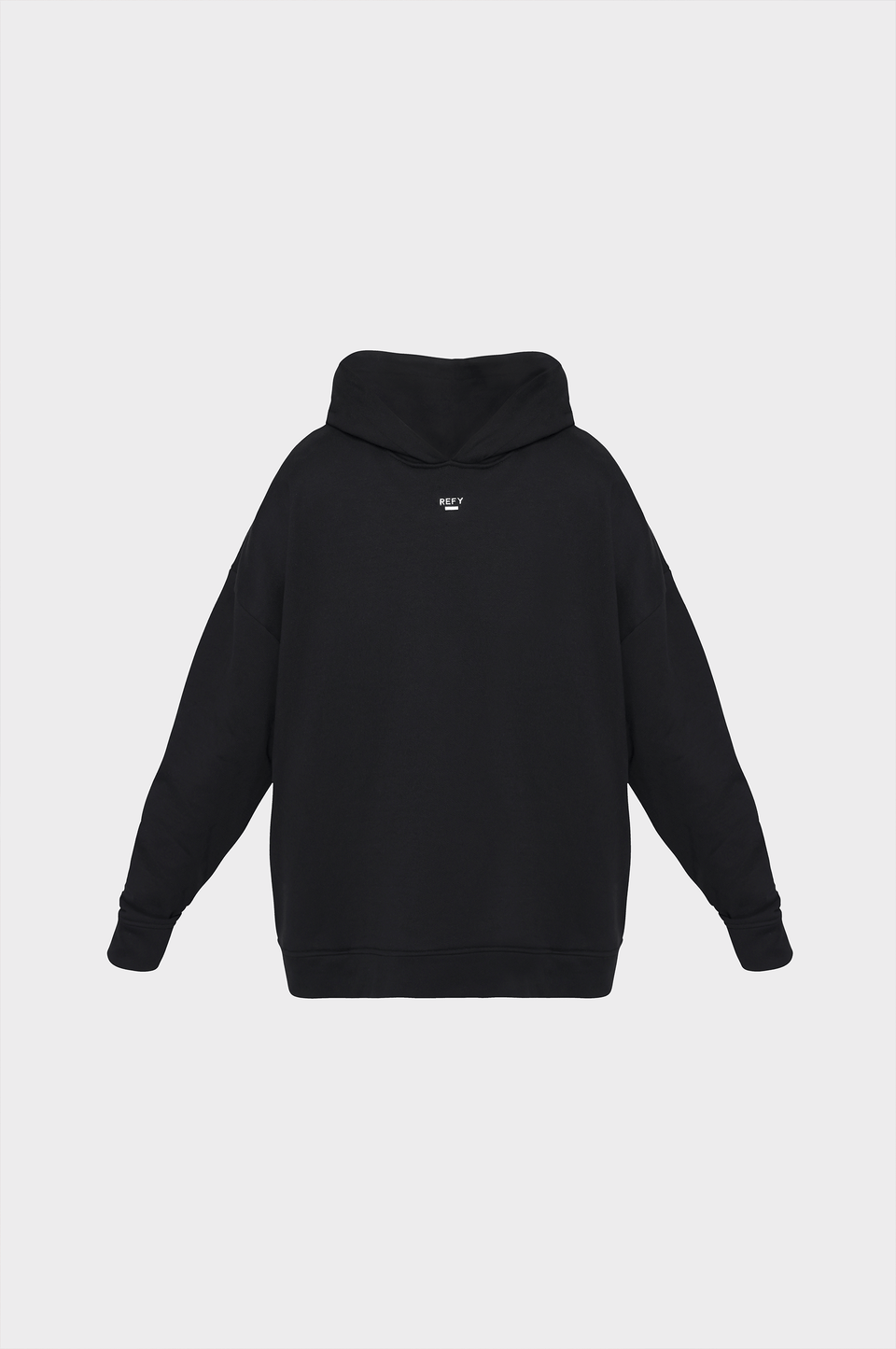 REFY CURATED OVERSIZED BOXY HOODIE IN BLACK