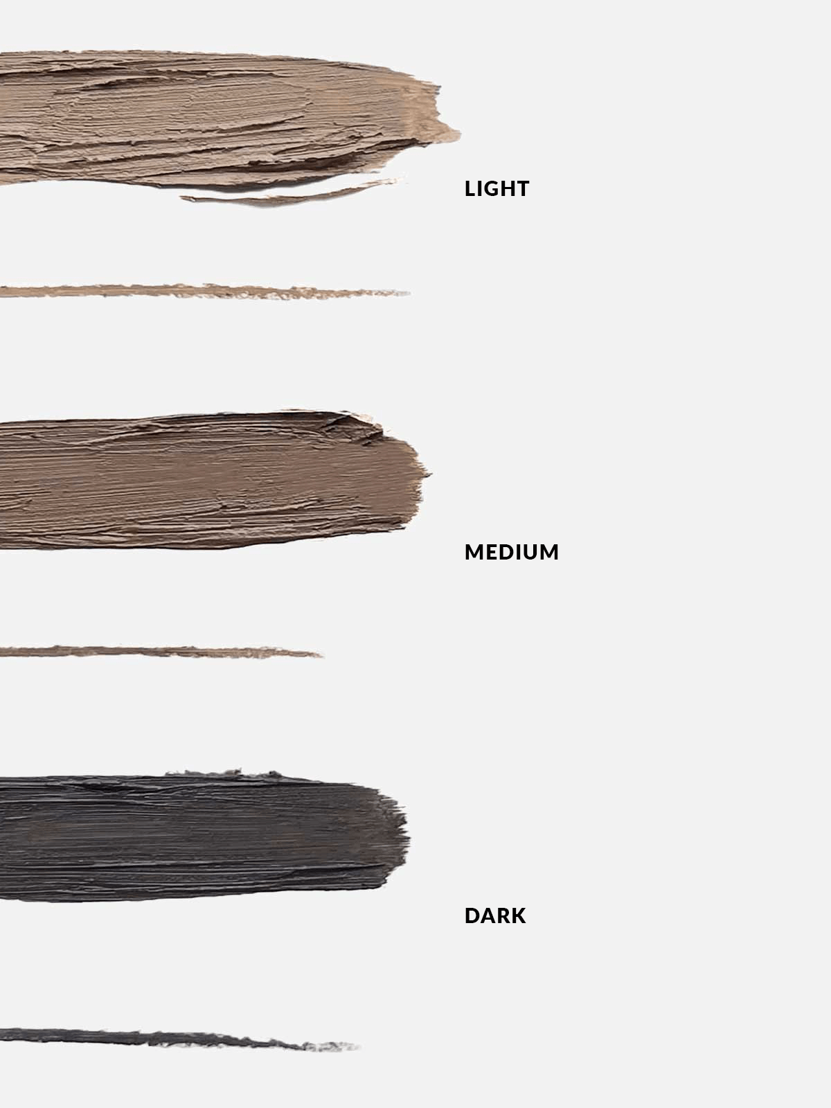 REFY THREE STAGE BROW COLLECTION SHADE SWATCHES